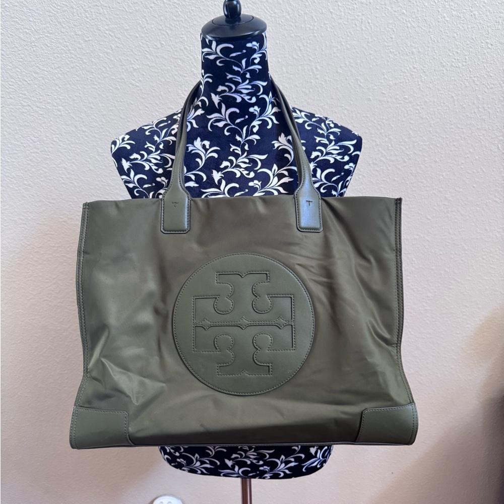 Tory Burch Olive Green Tote Bag